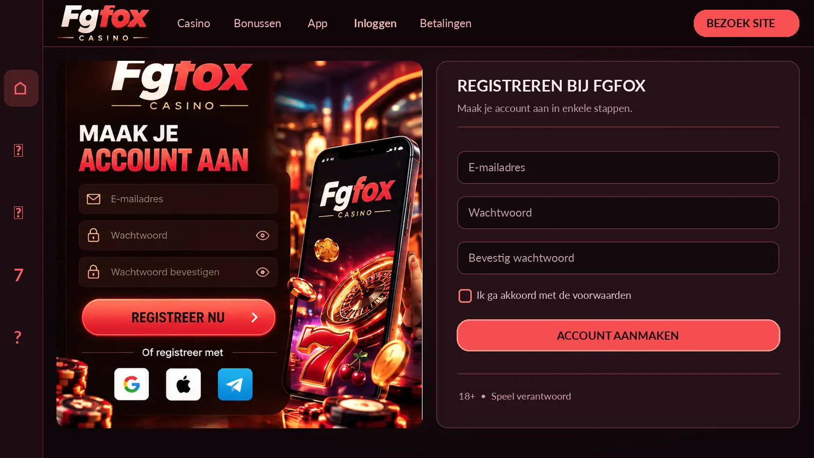 FgFox Online Casino Nederland: Games, Providers en Geld Opnemen image 2
